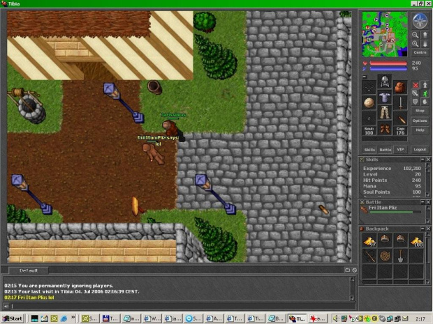 Fajny nick ma ten gracz. ;-D #Tibia