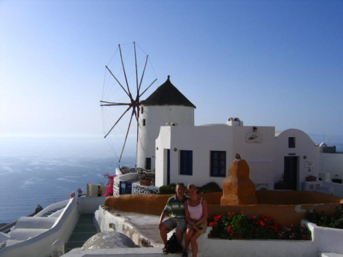 Santorini - słynny wiatrak