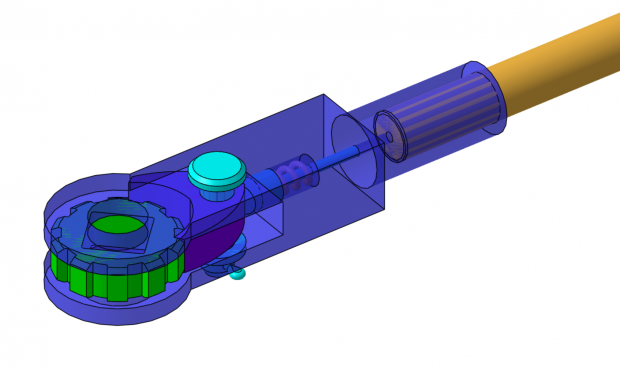 mechanizm zapadkowy ("grzechotka") #CAD #catia