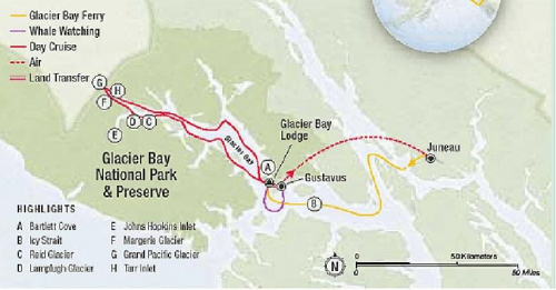 Juneau Glacier 'road' Map