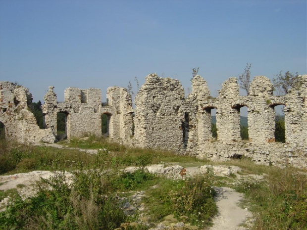 Z renesansowego pałacu zachowały się zewnętrzne sciany oraz ruiny bramy wjazdowej. #Zamek #Rabsztyn