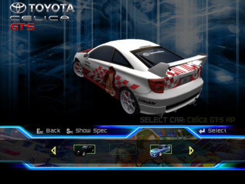 Screen z gry SRS. Samochód: Toyota Celica GT-S Action Package Tuned.