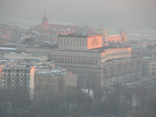 Warsaw, misty morning