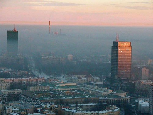 Warsaw, misty moirning