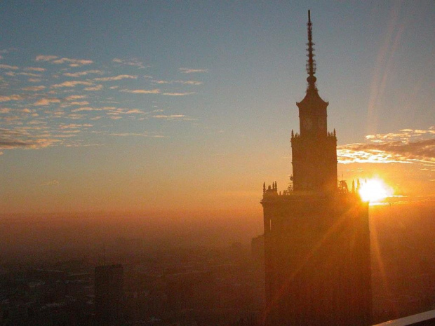 Warsaw, misty morning