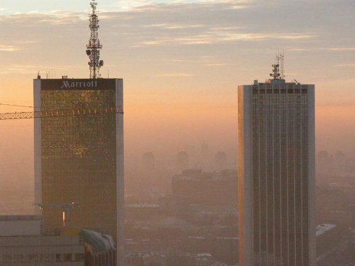 Warsaw, misty morning