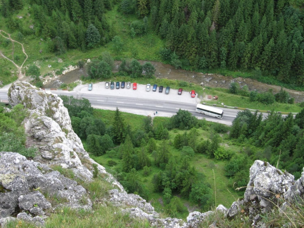 widok z Tesniav na parking