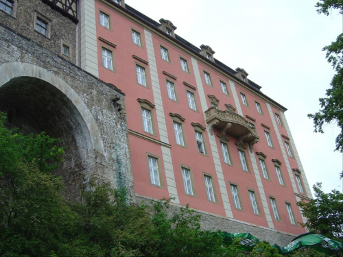 Widok na zamek z dolnego tarasu #Książ #Zamek #Wałbrzych