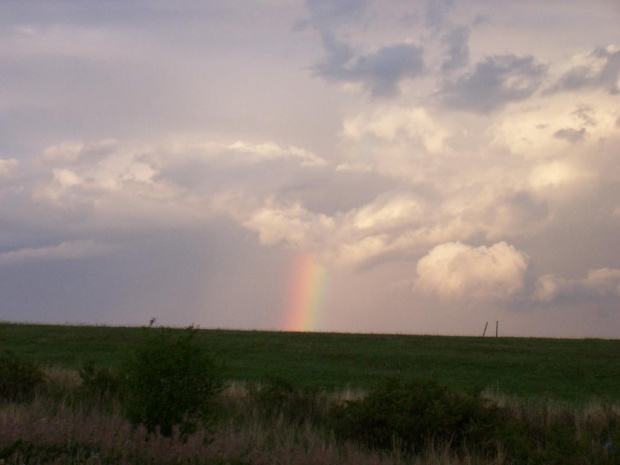 Tęcza nad polami Nowej Leśnej ;)