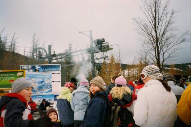 Karpacz, styczeń 2006
w kolejce do orczyka (ja, Wojtek i Jacek)
in der Schlange (ich und meine Brueder)