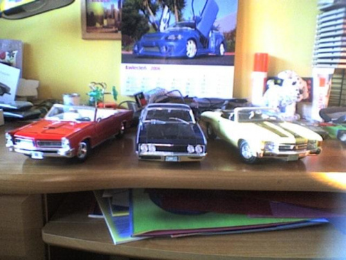 Muscle Car Trio #chevelle #chevrolet #chevy #ford #gto #MuscleCar #pontiac #ss454 #talladega #torino #trio #model #maisto