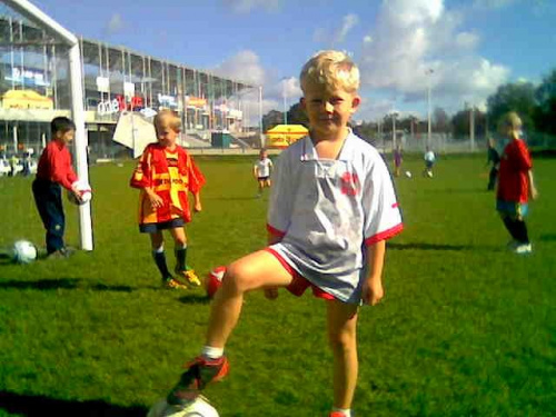 Trening młodzików na stadionie Korony