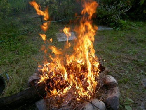 w ogrodzie #ogień #ogród #ognisko