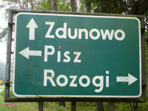 Zdunowo - Pisz - Rozogi #TabliceDrogowe #Pisz #Rower #Remes #Mazury