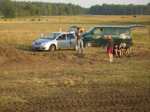 odpoczynek podczas budowy toru