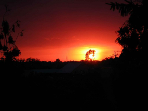 zachód słońca w Choczu- 2005
