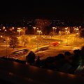 Nocne zdjęcie ronda w Łodzi, widok z Odyńca #łódź #rondo #NocneZdjęcie #rozmazy