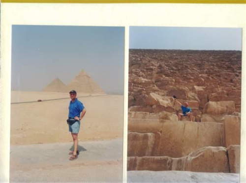 Na piramidzie Cheopsa #Egipt #Afryka #Giza #Pramidy
