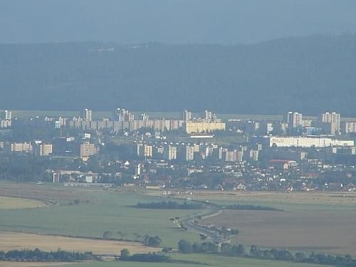 Poprad z drogi na Sławkowski szczyt