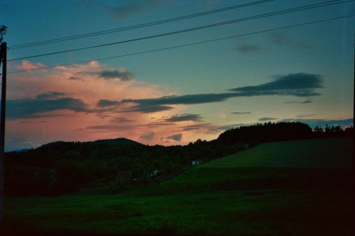 Pod wieczor widok z okna.lato2005 #ZachodySłońca