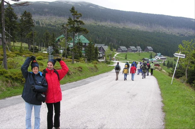 Mola, Tomek i Ania w Czeskich Karkonoszach