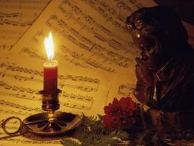 muzyka i świeca