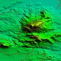 Mapa Ślęży i Wzgórz Kiełczyńskich z poziomicami ustawionymi co 50 m.