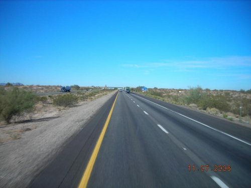I-10 na zachód od Phoenix, trasa do Los Angeles