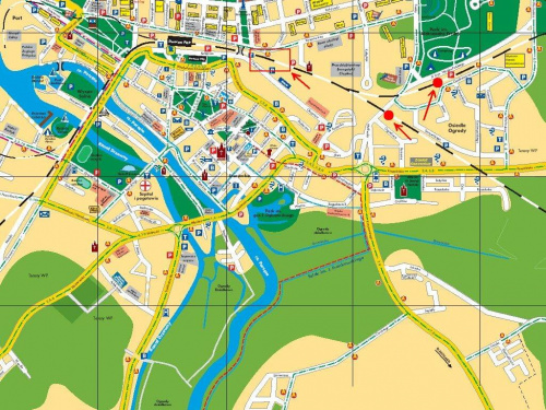 Kołobrzeg - plan miasta. #kolej