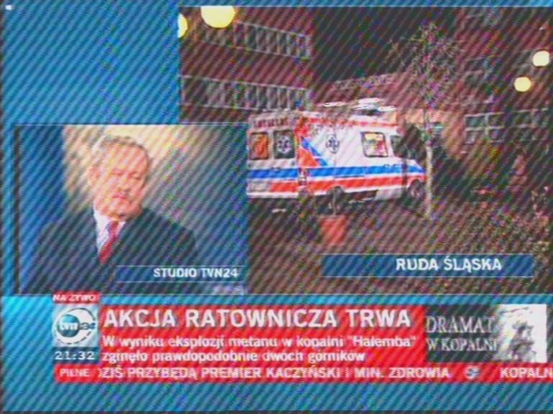 Tragedia w KWK Halemba w oczach telewizji.
www.TVPmaniak.tv.pl