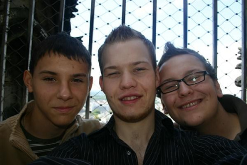 Ich, Adrian und Bartosch in Kölner Dom Süd-Turm.