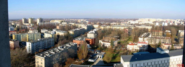 panorama z 15 pietra rektoratu UMCS w Lublinie. Polnocna czesc miasta. (9.12.2006 Lublin)