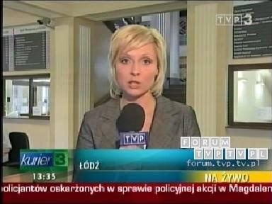 Magdalena Kamińska, TVP3 Łódź, Łódzkie Wiadomości Dnia. www.forum.tvp.tv.pl