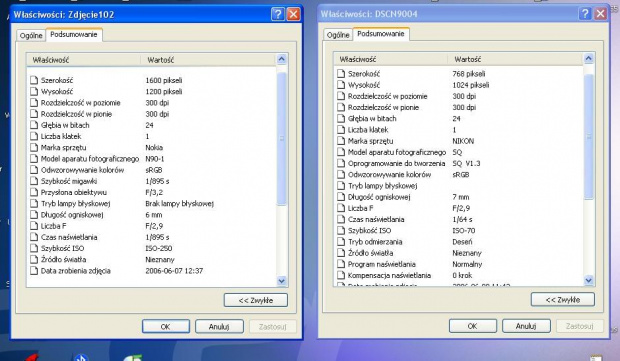 Aparat cyfrowy (Nikon SQ) vs. telefon komórkowy (Nokia N90)