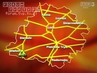 Mapa województwa łódzkiego - Łódzkie Wiadomości Dnia (ŁWD), TVP3 Łódź. Więcej na: www.forum.tvp.tv.pl