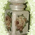 SŁOIK W RÓŻE #decoupage #decu