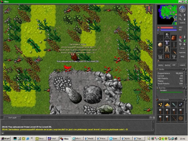 I znowu awans - 20 level! :-) #Tibia